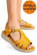 Sandale galbene piele naturala 0pc11
