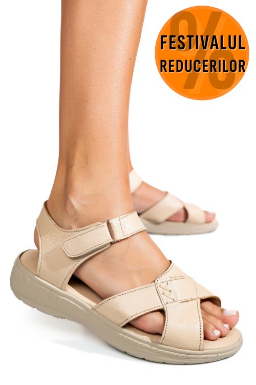Sandale bej piele naturala 0pc13