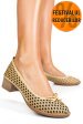 Pantofi bej piele naturala 5pc05