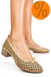 Pantofi bej piele naturala 5pc05