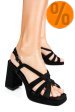 Sandale negre piele naturala intoarsa tspn6412