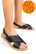 Sandale negre snk piele naturala psprocida