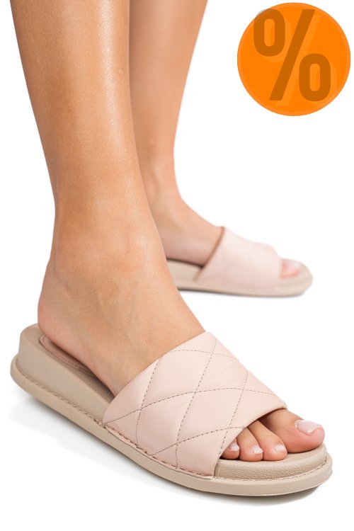 Papuci roz piele naturala apckd-0110