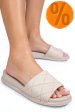 Papuci bej piele naturala apckd-0110