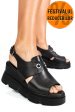 Sandale negre piele naturala apckd3000