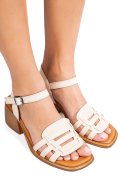 SANDALE BEJ PIELE NATURALA APCKD3535