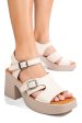 Sandale bej piele naturala apckd7055