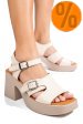 Sandale bej piele naturala apckd7055