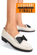 MOCASINI BEJ NEGRU PIELE NATURALA 2S77110