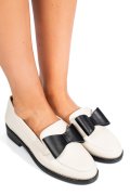 MOCASINI BEJ NEGRU PIELE NATURALA 2S77110