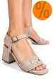 Sandale bej piele naturala intoarsa es77m8659
