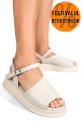 SANDALE BEJ PIELE NATURALA 4S77671