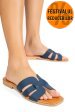 Papuci bleumarin piele naturala 1sp1htj
