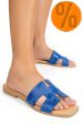 Papuci bleumarin piele naturala hsp100tj