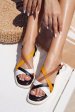 Sandale negru galben piele naturala 1s771427