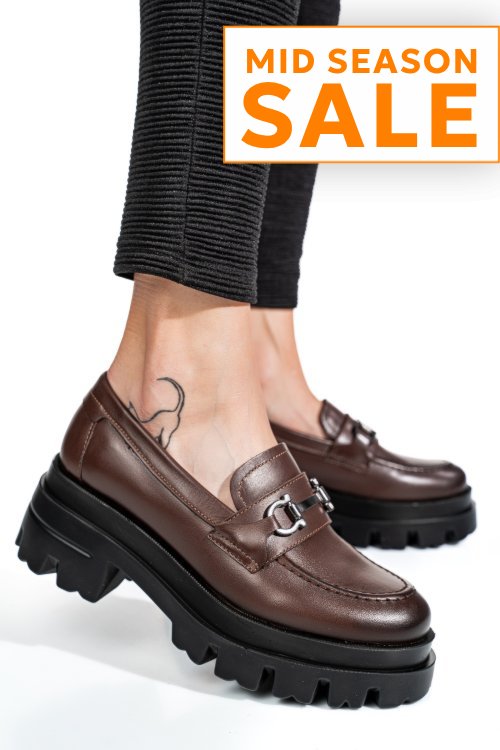 Mocasini maro piele naturala 4s7780