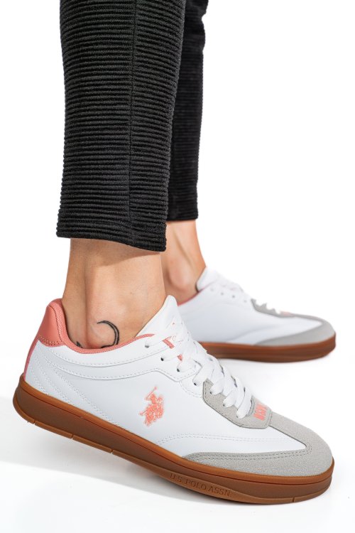 U.s. polo assn, pantofi sport white pink vale-glb