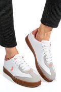 U.S. POLO ASSN, PANTOFI SPORT WHITE PINK VALE-GLB