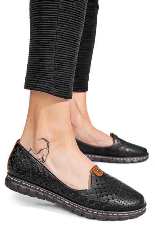 Espadrile black piele naturala jspy2602