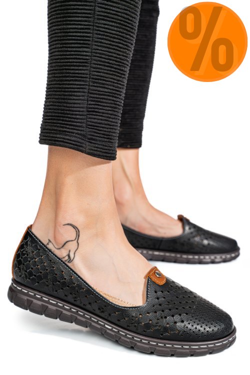 Espadrile black piele naturala jspy2602