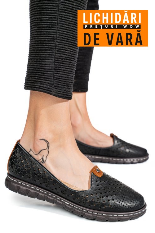 Espadrile black piele naturala jspy2602