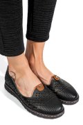 ESPADRILE BLACK PIELE NATURALA JSPY2602