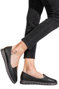 ESPADRILE BLACK PIELE NATURALA JSPY2602