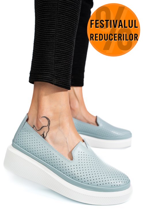 Mocasini bleumarin piele naturala jspy3872