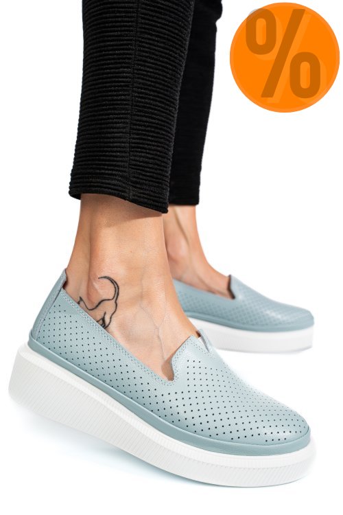 Mocasini bleumarin piele naturala jspy3872