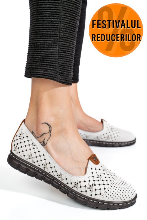 Espadrile white piele naturala jspy2602