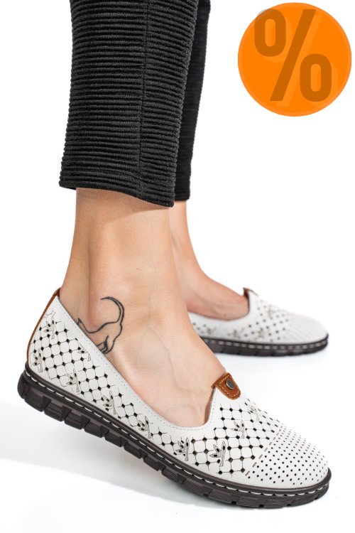 Espadrile white piele naturala jspy2602