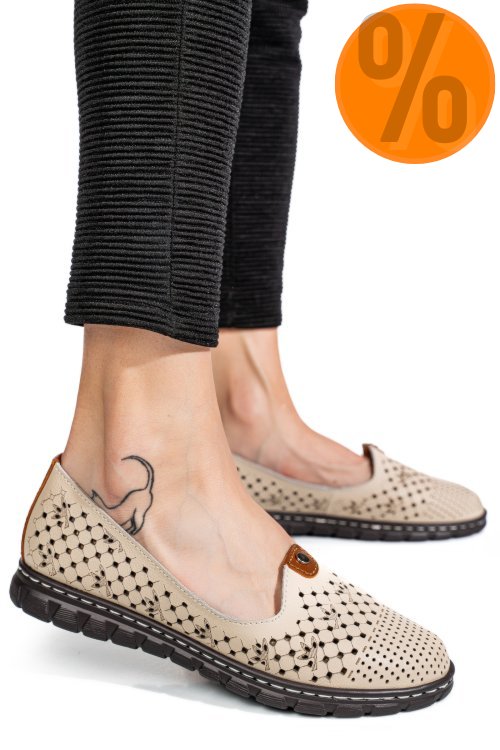 Espadrile beige piele naturala jspy2602
