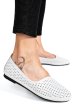 Espadrile albe piele naturala jspy3763