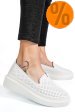 Mocasini albi piele naturala jspy3872