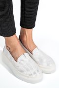MOCASINI ALBI PIELE NATURALA JSPY3872
