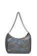 Geanta argintie glitter piele naturala bs0658