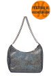 Geanta argintie glitter piele naturala bs0658