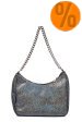 Geanta argintie glitter piele naturala bs0658