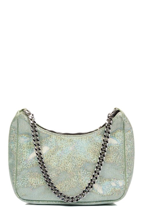 Geanta verde glitter piele naturala bs0658