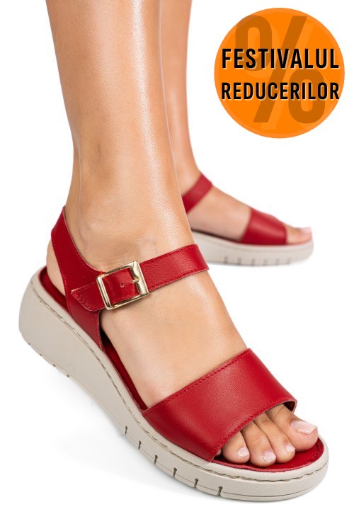 Sandale rosii piele naturala 8216123
