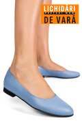 BALERINI ALBASTRI PIELE NATURALA INTOARSA 4S7750B
