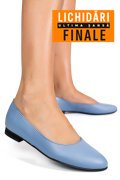 BALERINI ALBASTRI PIELE NATURALA INTOARSA 4S7750B