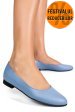 Balerini albastri piele naturala intoarsa 4s7750b