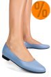 Balerini albastri piele naturala intoarsa 4s7750b