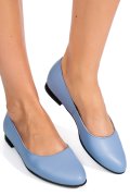 BALERINI ALBASTRI PIELE NATURALA INTOARSA 4S7750B