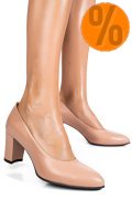 PANTOFI NUDE TALPA NEAGRA PIELE NATURALA 3S77015