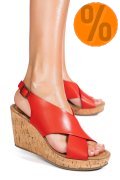 SANDALE ROSII PIELE NATURALA TS77P01C25