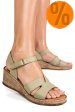 Sandale olive piele naturala 6s7703am