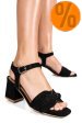 Sandale negre piele naturala intoarsa es77m8659