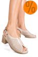 Sandale bej piele naturala 4s7774